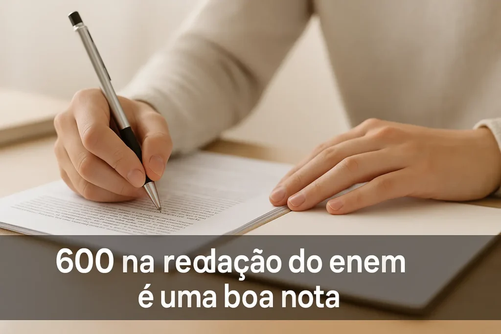 600 na redação do enem é uma boa nota: saiba o que isso significa e como evoluir