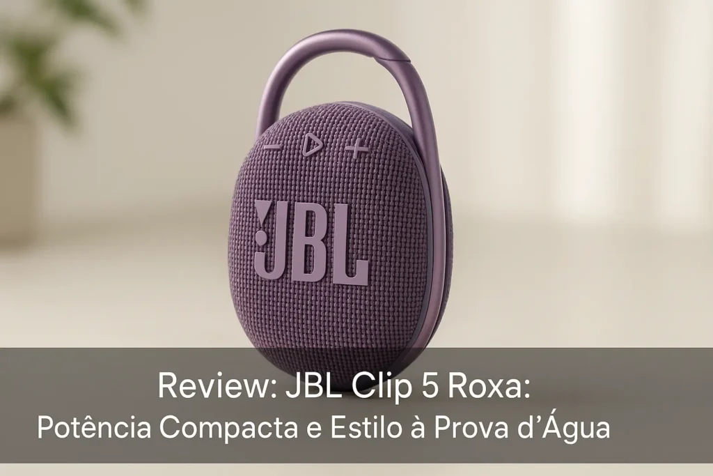 JBL Clip 5 Roxa: Potência Compacta e Estilo à Prova d’Água