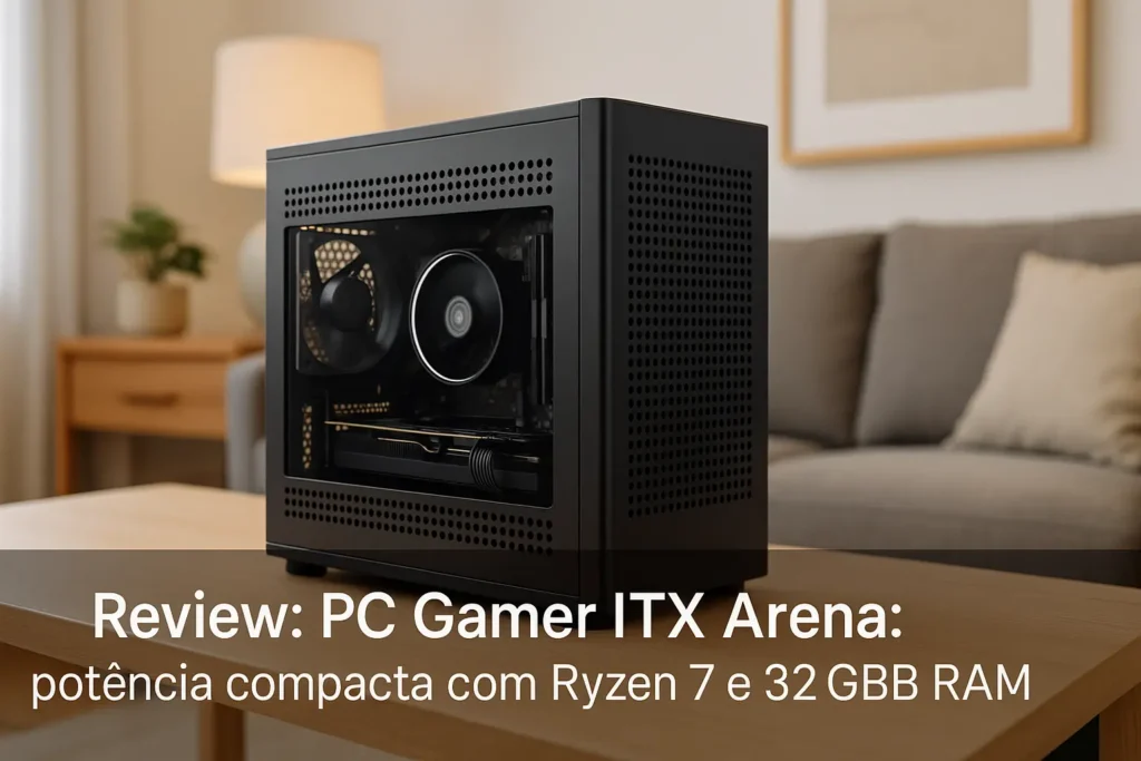 PC Gamer ITX Arena: potência compacta com Ryzen 7 e 32GB RAM