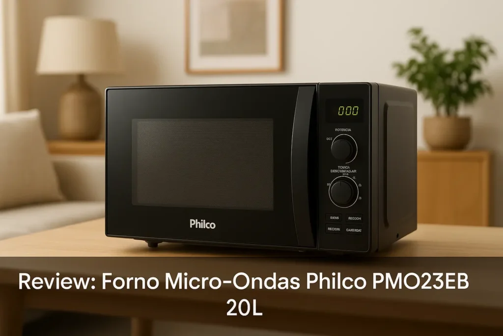 Forno Micro-Ondas Philco PMO23EB 20L: compacto, potente e moderno