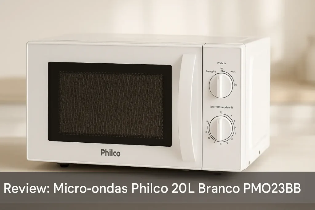 Micro-ondas Philco 20L Branco PMO23BB: praticidade e eficiência na cozinha