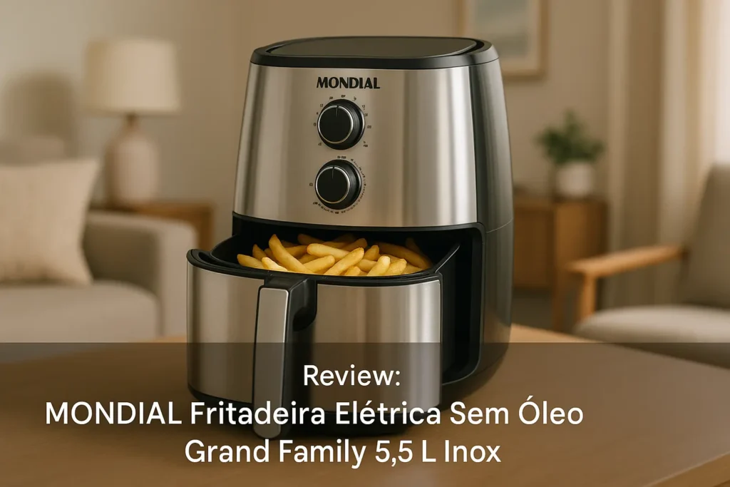 MONDIAL Fritadeira Elétrica Sem Óleo Grand Family 5,5L Inox