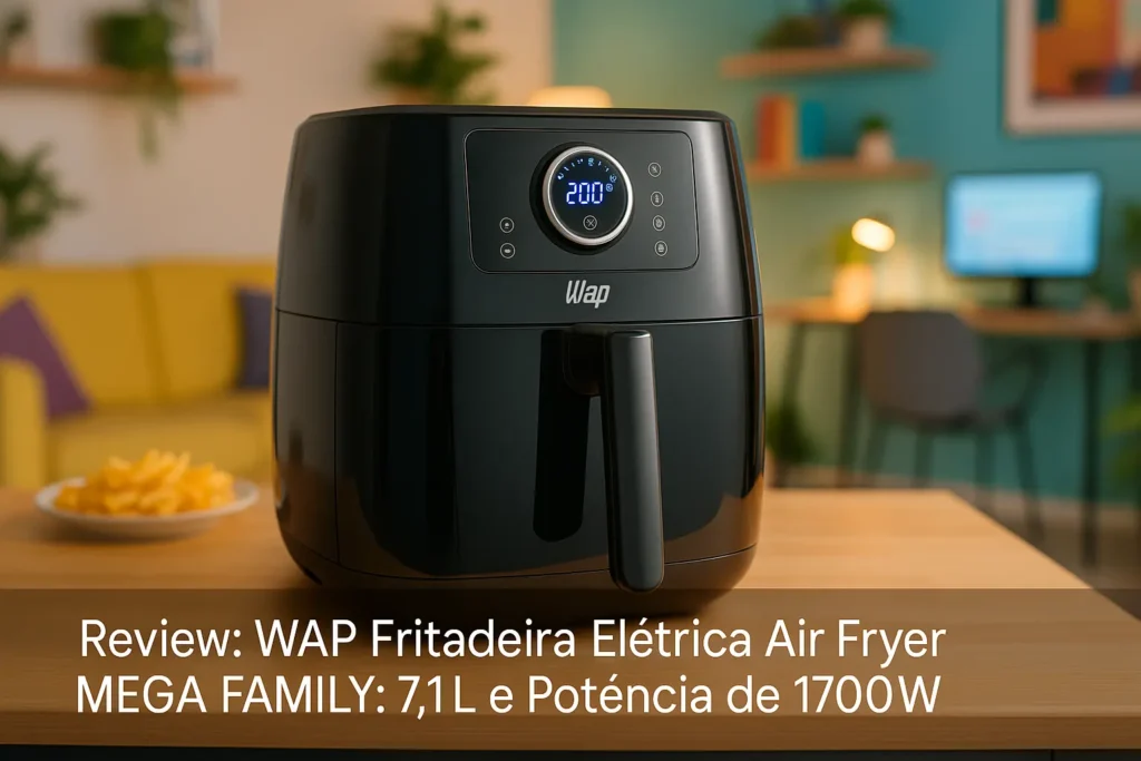 WAP Fritadeira Elétrica Air Fryer MEGA FAMILY: 7,1L e Potência de 1700W