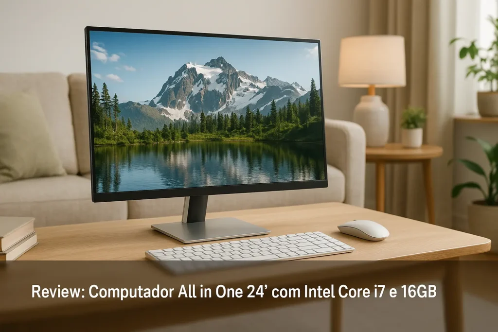 Computador All In One 24" com Intel Core i7 e 16GB: potência e elegância