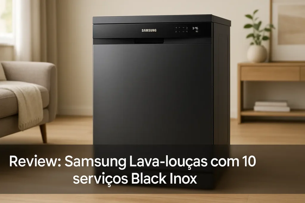 Samsung Lava-louças com 10 serviços Black Inox: Limpeza Eficiente e Design Moderno