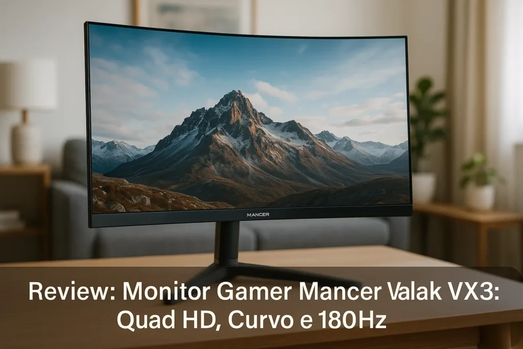 Monitor Gamer Mancer Valak VX3: Quad HD, Curvo e 180Hz