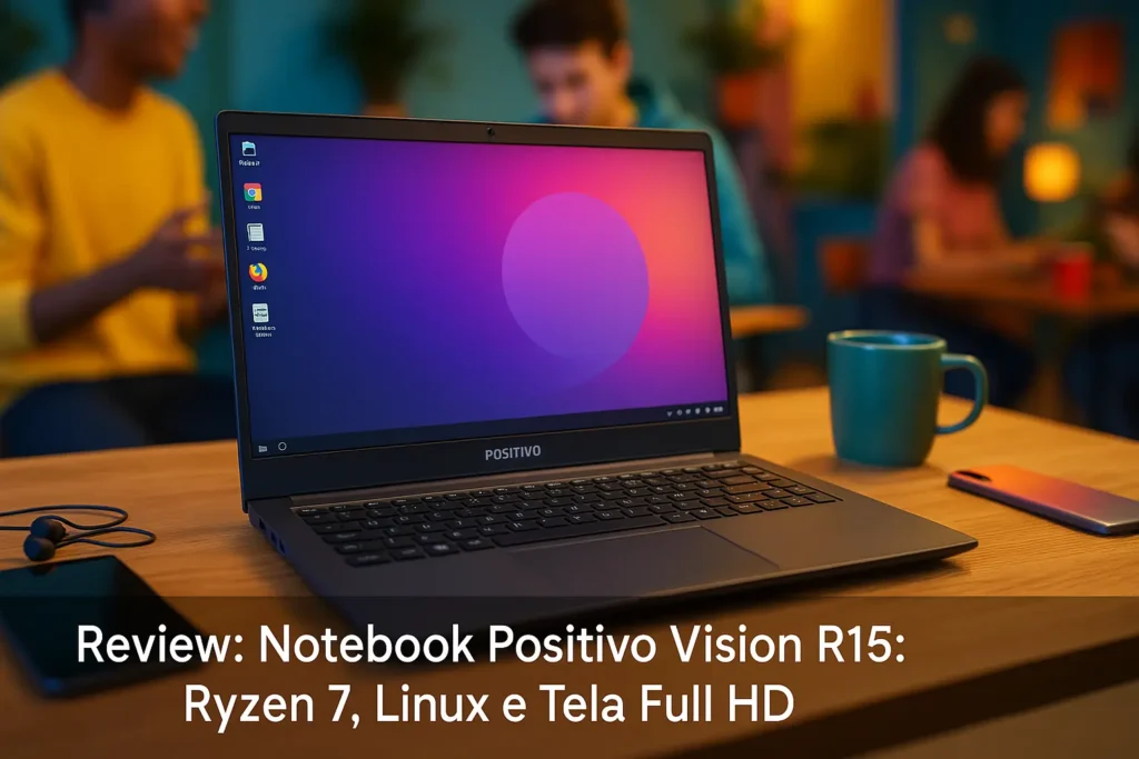Notebook Positivo Vision R15: Ryzen 7, Linux e Tela Full HD
