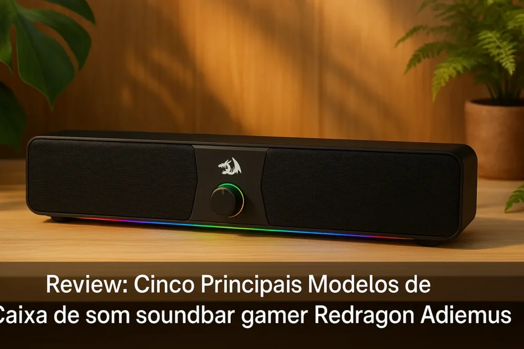 Cinco Principais Modelos de Caixa de som soundbar gamer Redragon adiemus