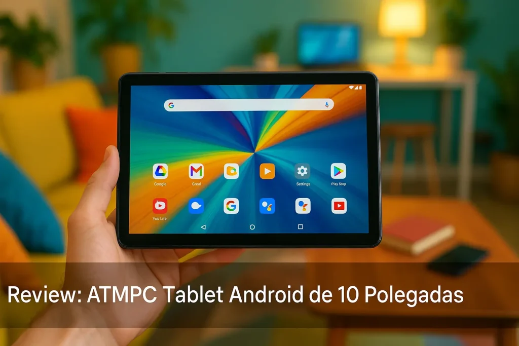 ATMPC Tablet Android de 10 Polegadas: leve, versátil e econômico