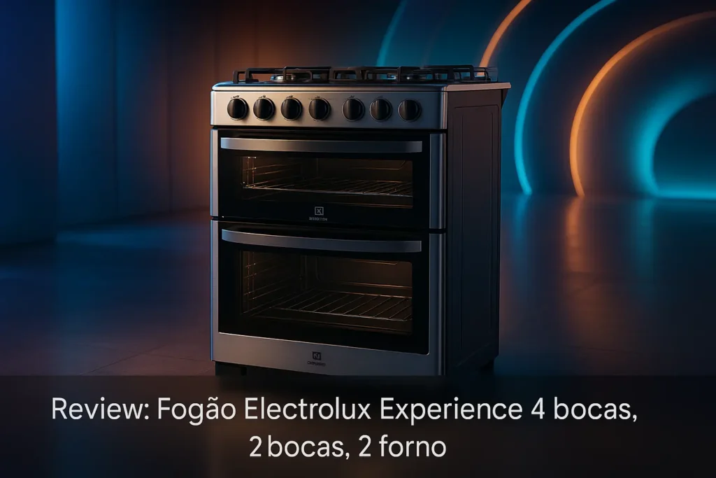 Fogão Electrolux Experience 4 bocas, 2 Fornos, Tripla Chama