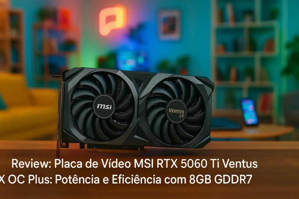 Placa de Vídeo MSI RTX 5060 Ti Ventus 2X OC Plus: Potência e Eficiência com 8GB GDDR7