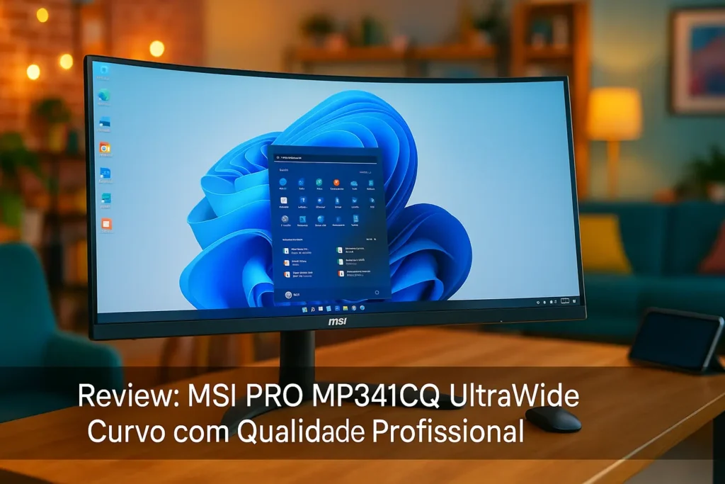 MSI PRO MP341CQ: UltraWide Curvo com Qualidade Profissional