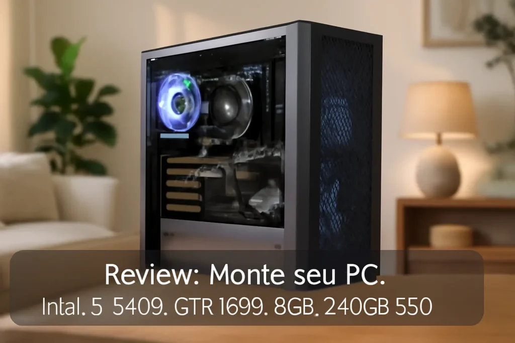 Monte seu PC: Intel i5-8400, GTX 1650, 8GB, 240GB SSD