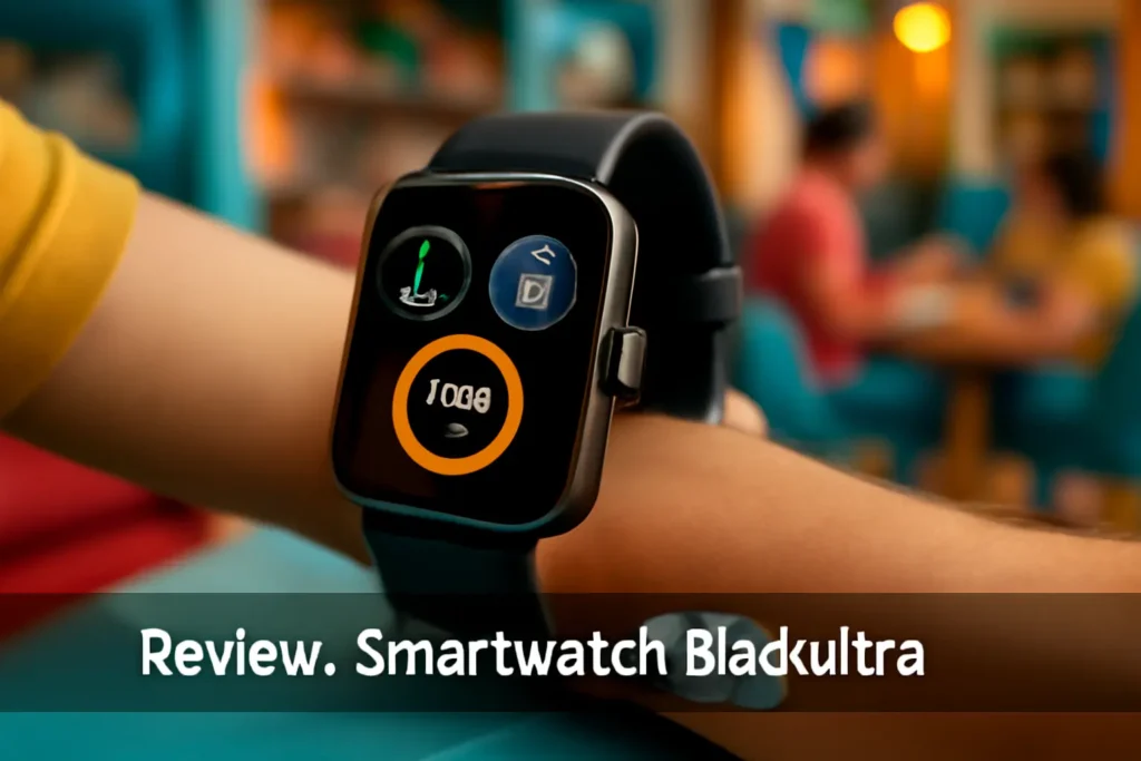 Smartwatch Blackultra: Tela AMOLED de 1,96", IP68, Modos Esportivos e Assistente de Voz