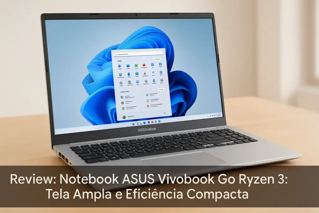 Notebook ASUS Vivobook Go Ryzen 3: Tela Ampla e Eficiência Compacta