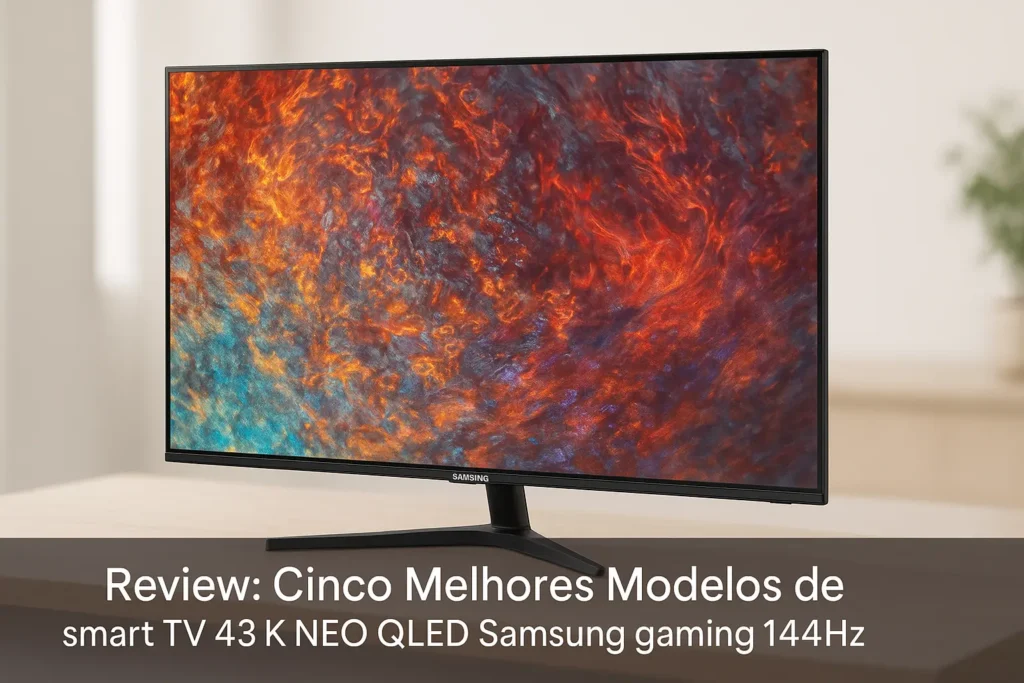 Cinco Melhores Modelos de smart TV 43 4k NEO QLED Samsung gaming 144hz