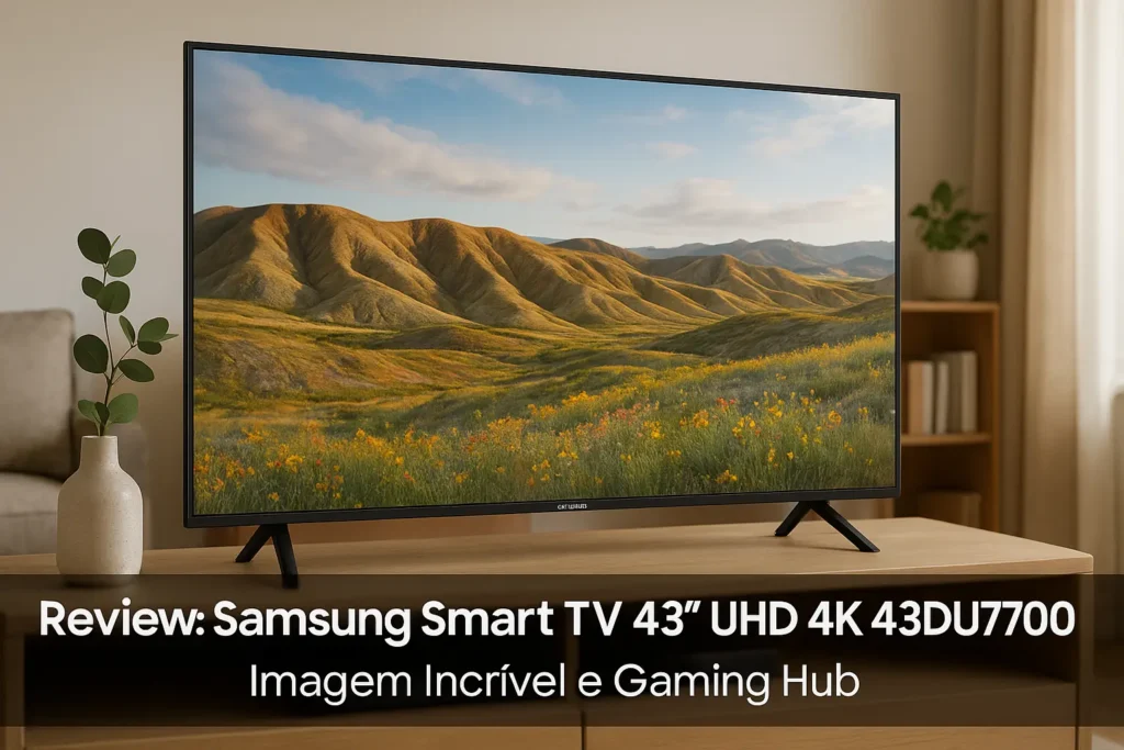 Samsung Smart TV 43" UHD 4K 43DU7700: Imagem Incrível e Gaming Hub
