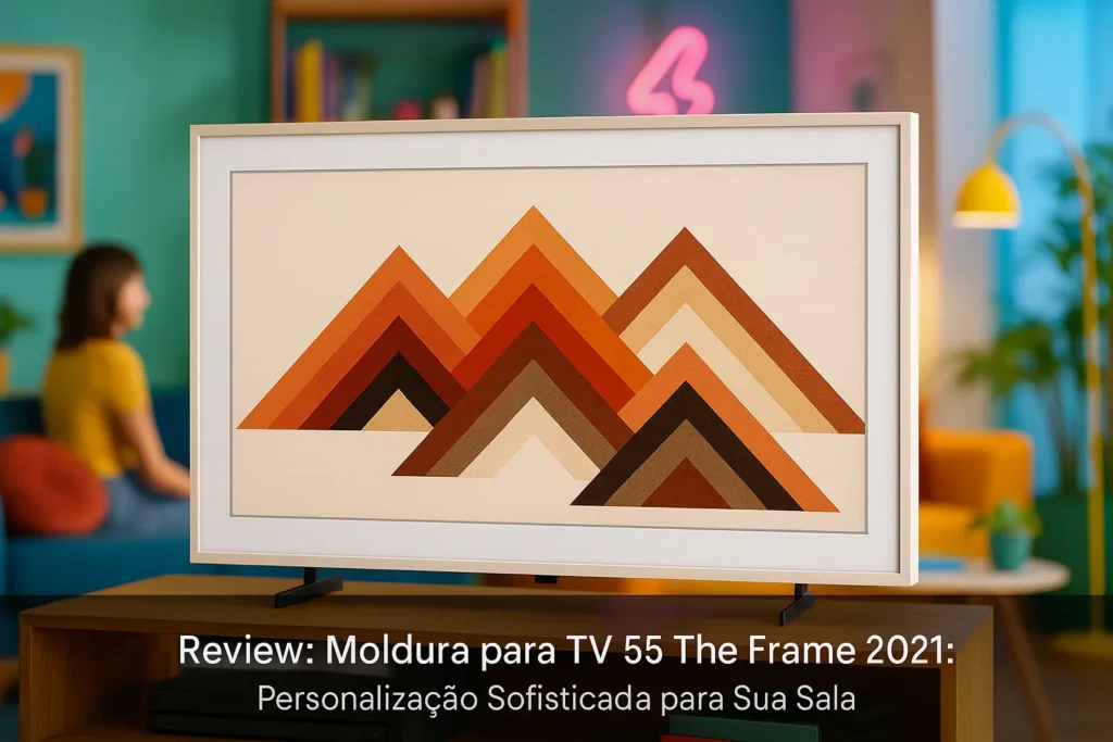 Moldura para Smart TV 55" The Frame 2021: Personalização Sofisticada para Sua Sala