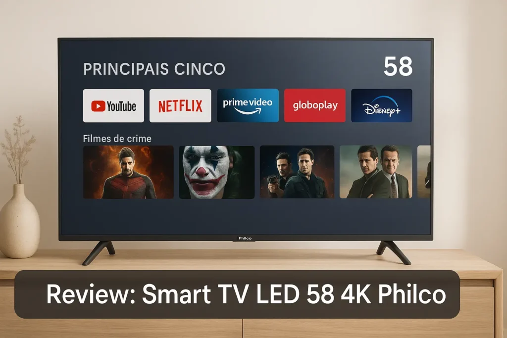 Principais Cinco smart tv led 58 4k philco