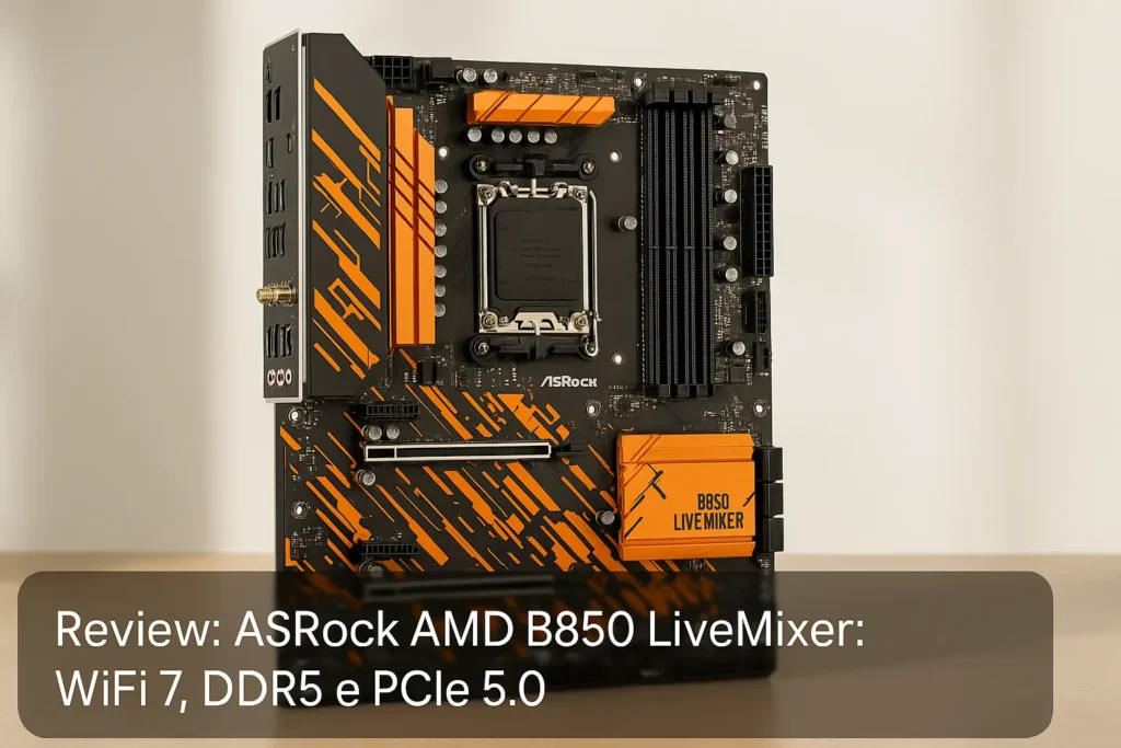 ASRock AMD B850 LiveMixer: WiFi 7, DDR5 e PCIe 5.0
