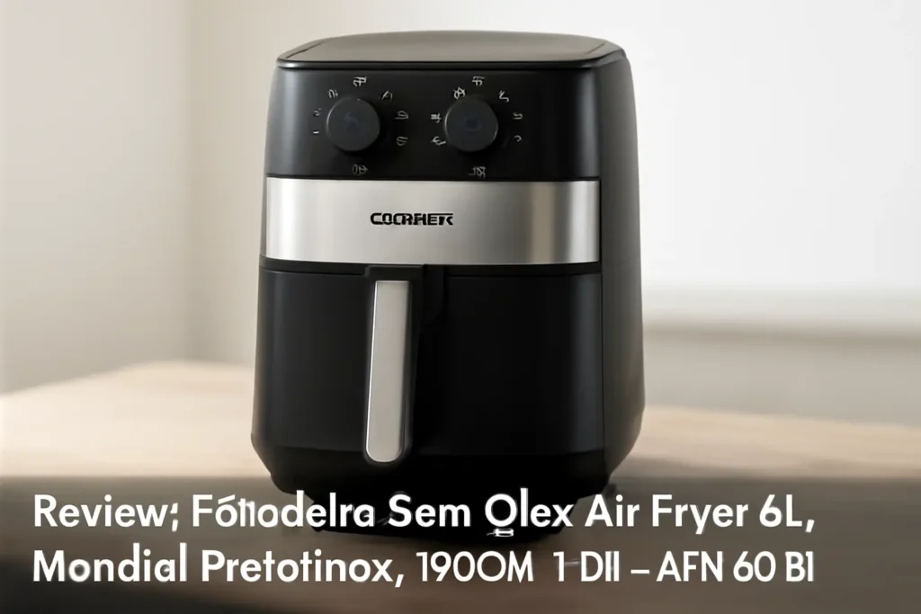 Fritadeira Sem Óleo Air Fryer 6L, Mondial, Preto/Inox, 1900W, 110V - AFN-60-BI