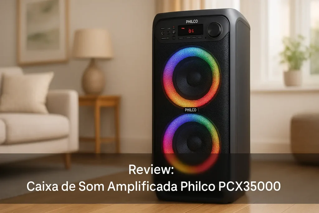 Caixa de Som Amplificada Philco PCX35000: 3500W de Potência e Conectividade