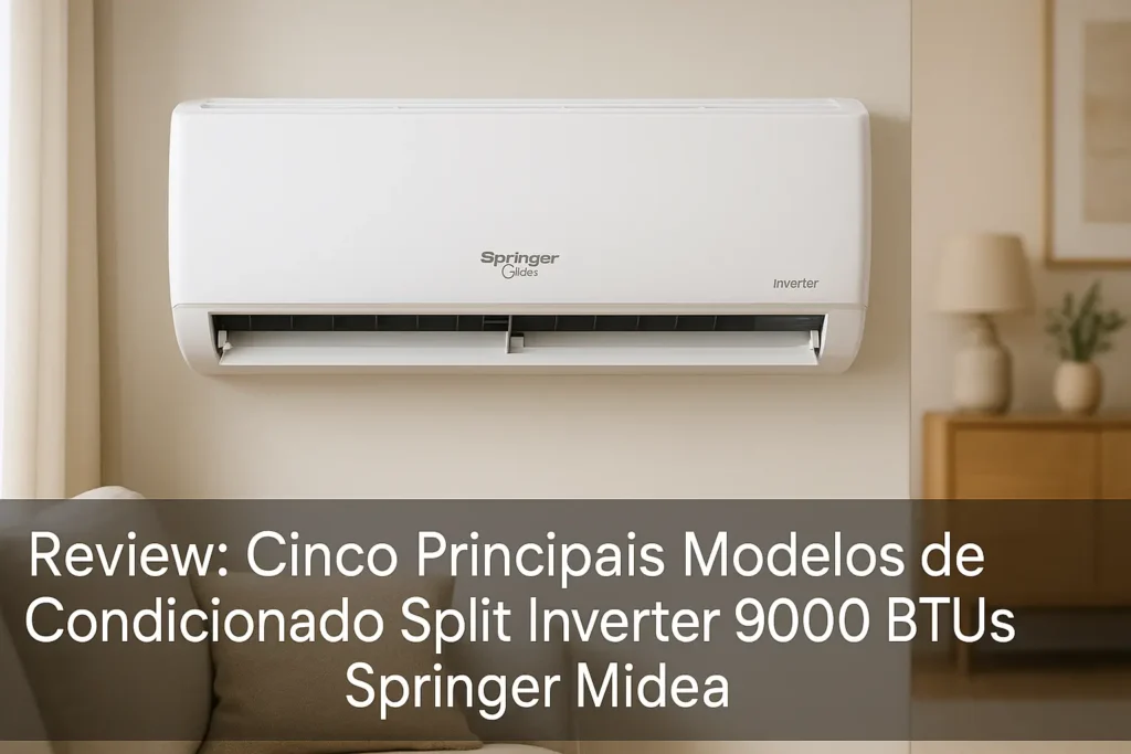 Cinco Principais Modelos de ar condicionado split inverter 9000 btus Springer midea