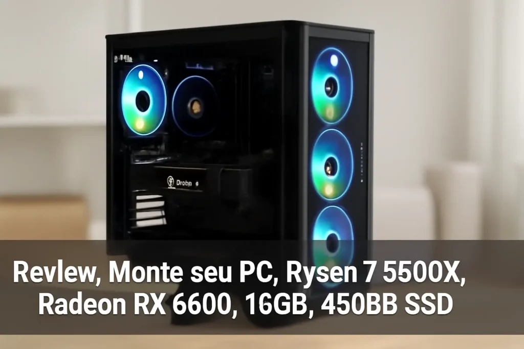 Monte seu PC: Ryzen 7 5800X, Radeon RX 6600, 16GB, 480GB SSD