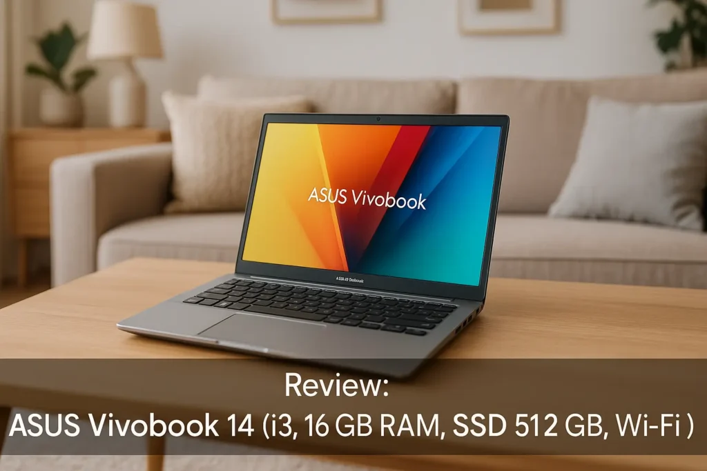 ASUS Vivobook 14: i3, 16 GB RAM, SSD 512 GB e Wi-Fi 6