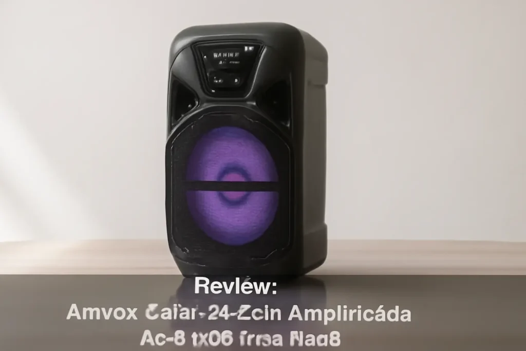 Amvox Caixa de Som Amplificada ACA 1402 Titan Black - Potência e Conectividade para Suas Festas