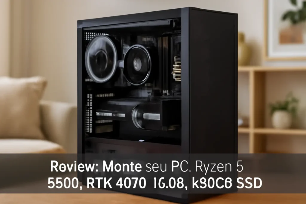 Monte seu PC: Ryzen 5 5500, RTX 4070, 16GB, 480GB SSD