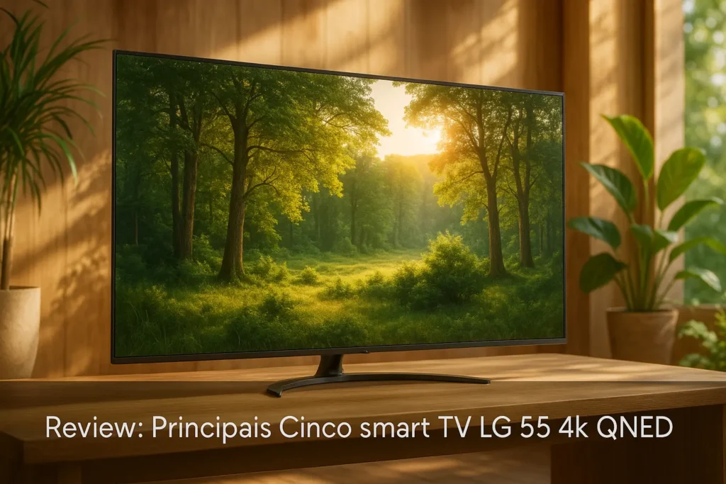 Principais Cinco  smart TV LG 55” 4k QNED
