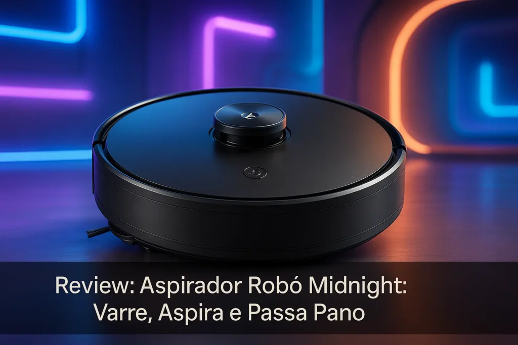 Aspirador Robô Midnight: Varre, Aspira e Passa Pano