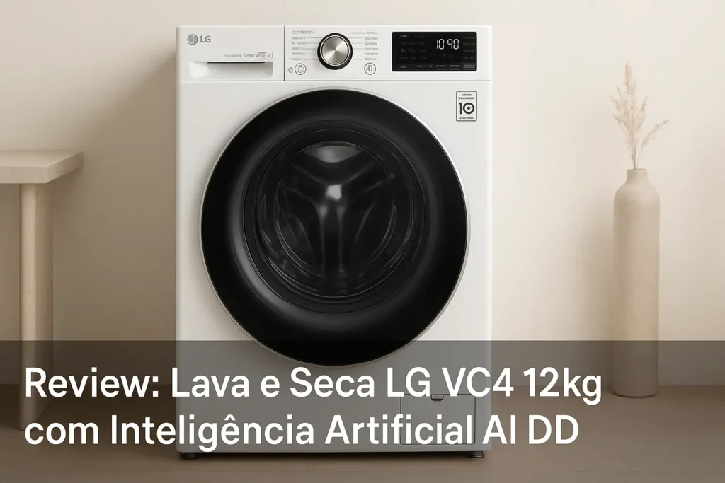 Lava e Seca LG VC4 12kg com Inteligência Artificial AIDD