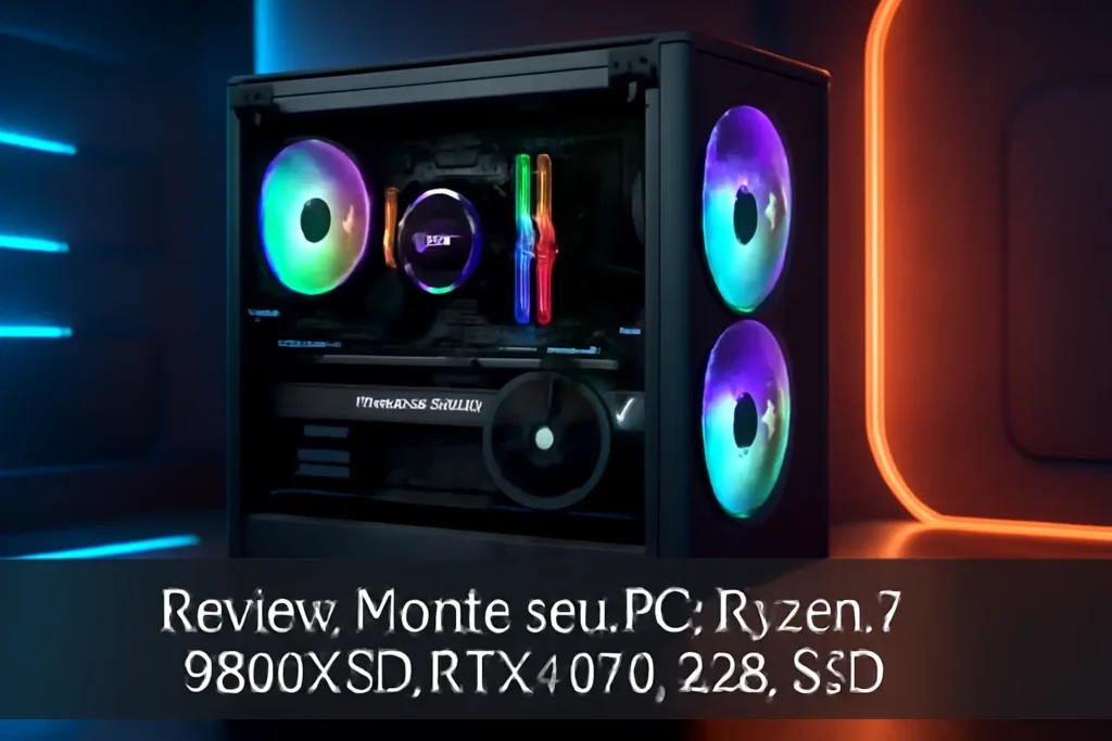Monte seu PC: Ryzen 7 9800X3D, RTX 4070, 32GB, 2TB SSD