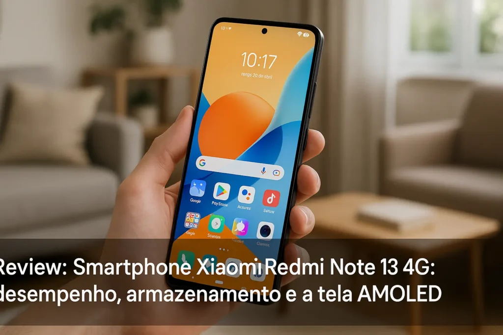 Smartphone Xiaomi Redmi Note 13 4G: desempenho, armazenamento e tela AMOLED