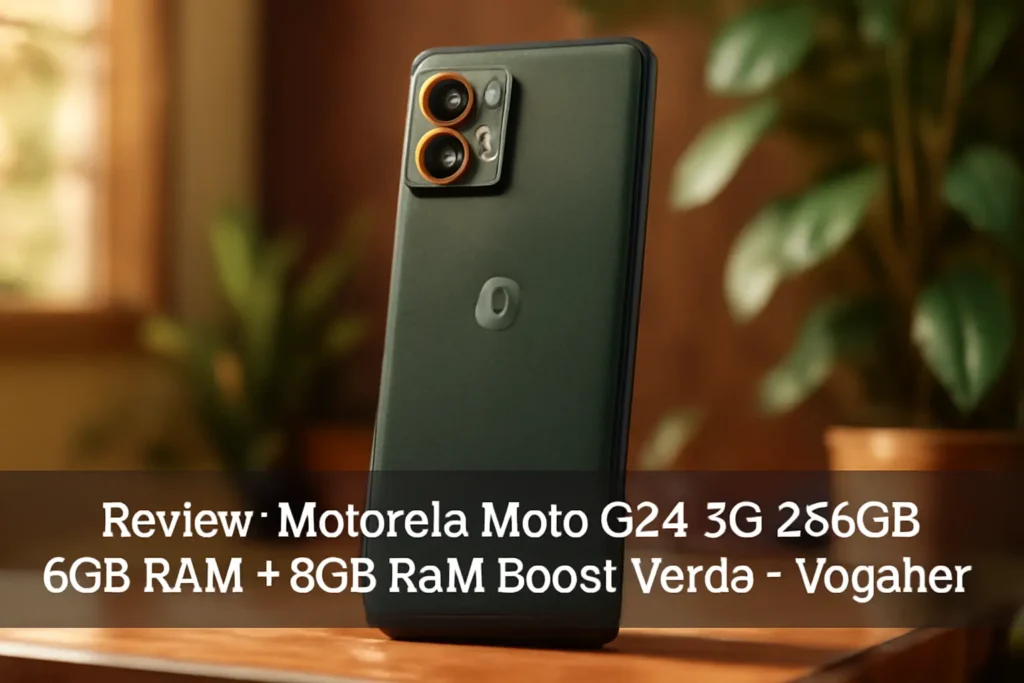 Smartphone Motorola Moto G34 5G 256GB 8GB RAM + 8GB RAM Boost Verde - Vegan Leather