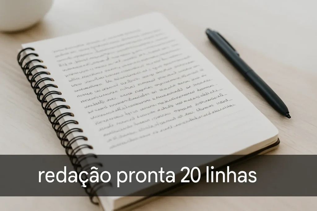 Redação pronta 20 linhas: guia completo para desenvolver o texto ideal