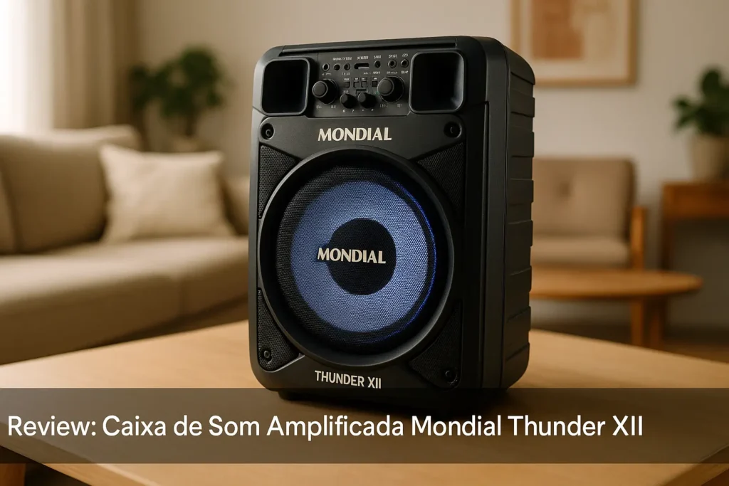 Caixa de Som Amplificada Mondial Thunder XII: Potência e Conectividade Versátil
