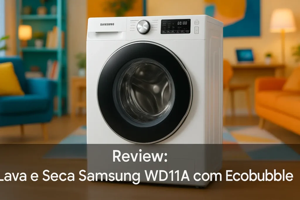 Lava e Seca Samsung WD11A com Ecobubble: eficiência, design e praticidade