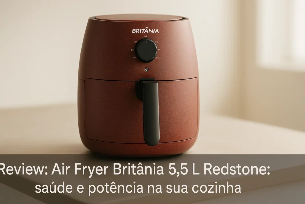 Air Fryer Britânia 5,5L Redstone: saúde e potência na sua cozinha