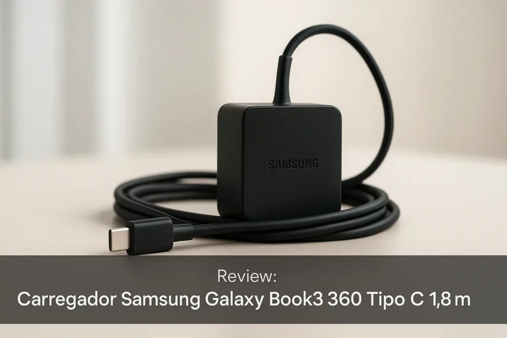 Carregador Samsung Galaxy Book3 360 Tipo C 1,8m