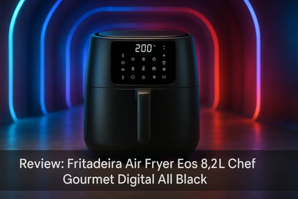 Fritadeira Air Fryer Eos 8,2L Chef Gourmet Digital All Black