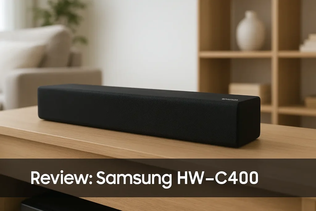 Samsung HW-C400 Barra de som com Woofer embutido: som imersivo sem complicação