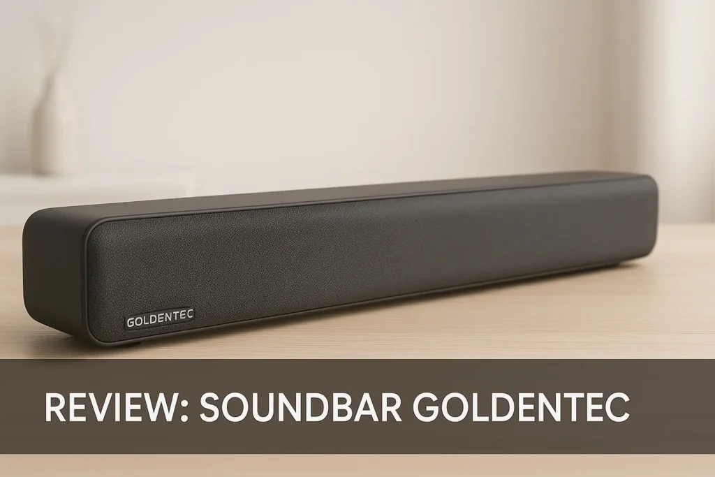Soundbar Goldentec 120W: Potência e Conectividade em um Design Compacto