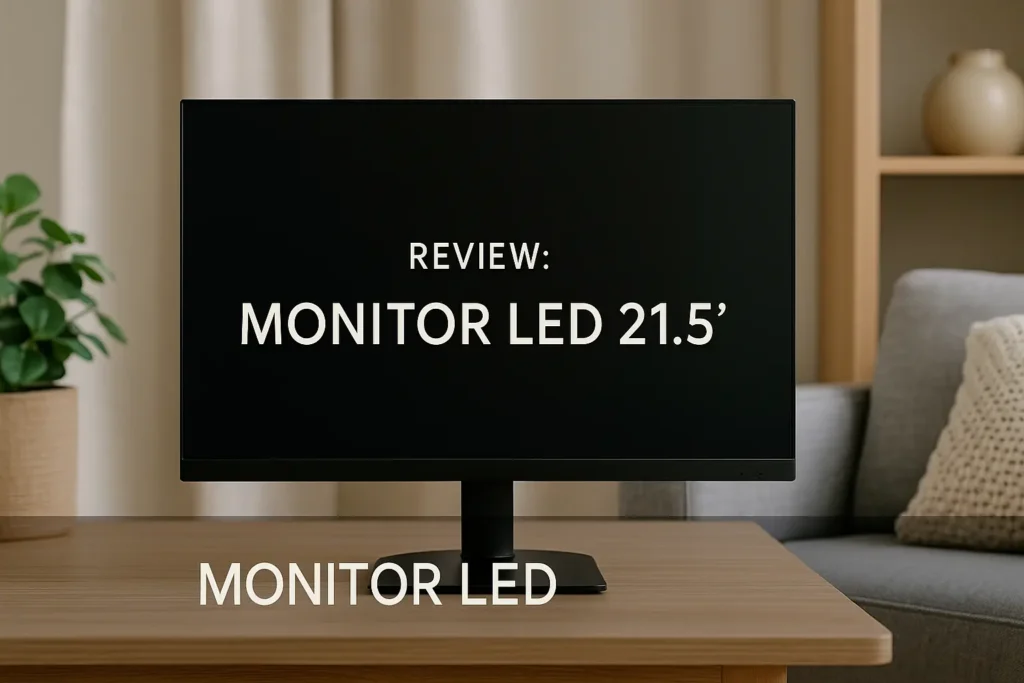 Monitor LED 21.5" Full HD 75Hz com HDMI/VGA: Compacto e Confiável para o Dia a Dia