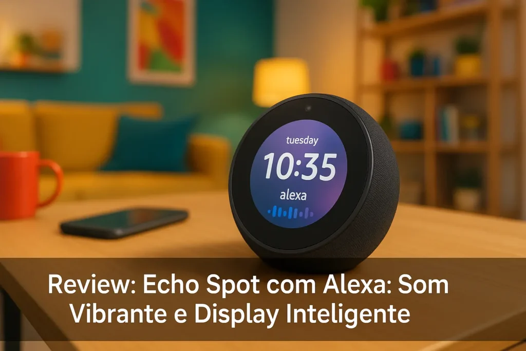 Echo Spot com Alexa: Som Vibrante e Display Inteligente