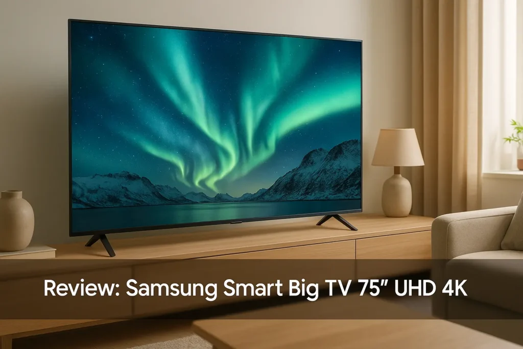 Samsung Smart Big TV 75" UHD 4K: Imersão e Conectividade com Crystal 4K