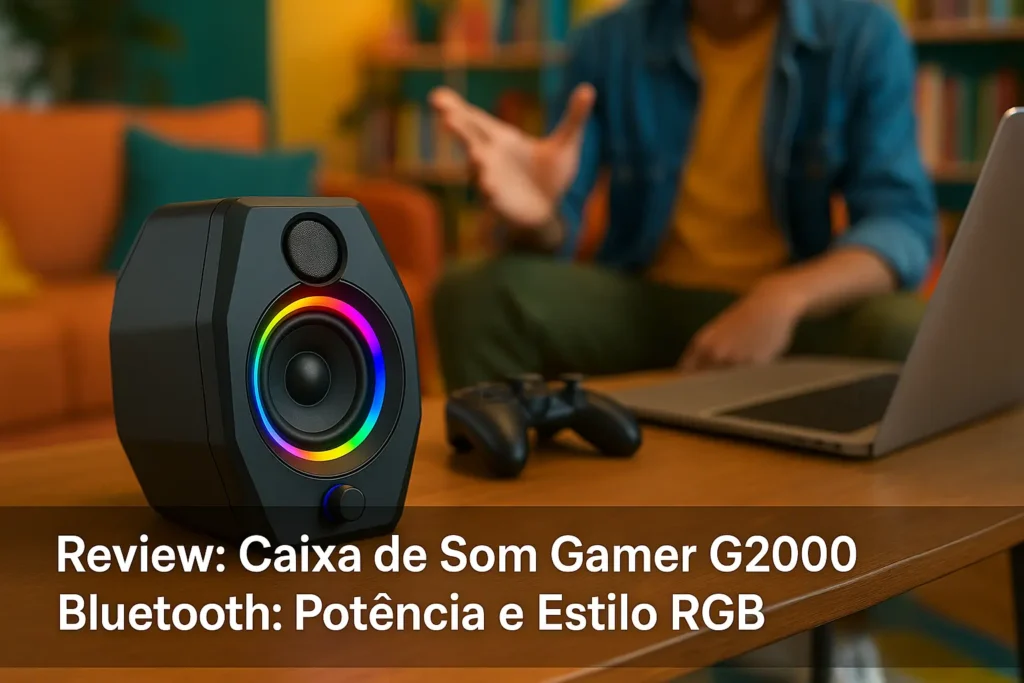 Caixa de Som Gamer G2000 Bluetooth: Potência e Estilo RGB