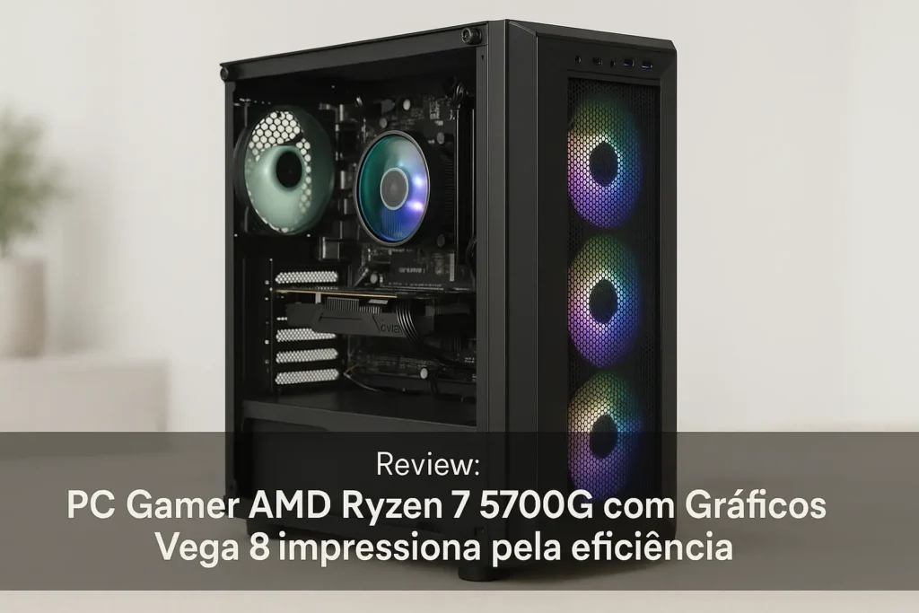 PC Gamer AMD Ryzen 7 5700G com Gráficos Vega 8 impressiona pela eficiência
